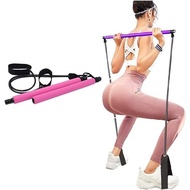 GYMPRO Yoga Pilates Bar Kit Portable Bodybuilding Yoga Pilates Stick Exercise Resistance Band Stick Gym Stretch Bar