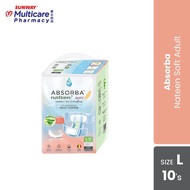 Absorba Nateen Soft For Adult Diapers M and L 10 Pieces
