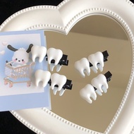 |Funny y2k Hot Girl White Small Teeth Duckbill Clip ins Cute Sweet Side Clip Side Clip Headdress Fem