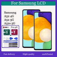 Original AMOLED For Samsung Galaxy A52 4G 5G A52s 5G LCD Display Touch Screen With Frame Replacement