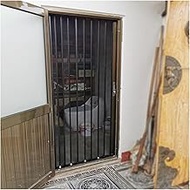 Interior Accordian Folding Bedrooms Door, Aluminum Alloy Invisible Sliding Mesh Screen Doors,Burglar