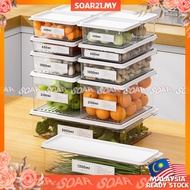 SOAR21 Sealed Crisper Box Transparent Stackable Freezer and Refrigerator Storage Box