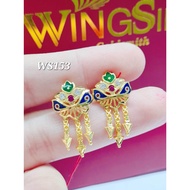 Wing Sing 916 Gold Earrings / Subang Indian Design  Emas 916 (WS153)