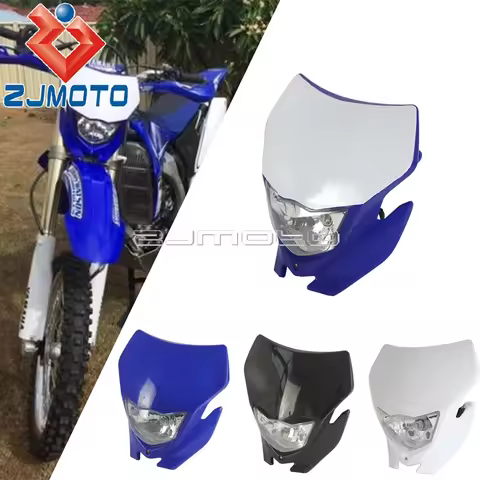 Motocross Headlight For Yamaha WR250R WR250X WR250F WR450F YZ TTR Enduro Supermoto Dirt Bike H4 Head
