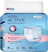 BW Generation Adult Pull-up Pants Diaper, M, 10 Count