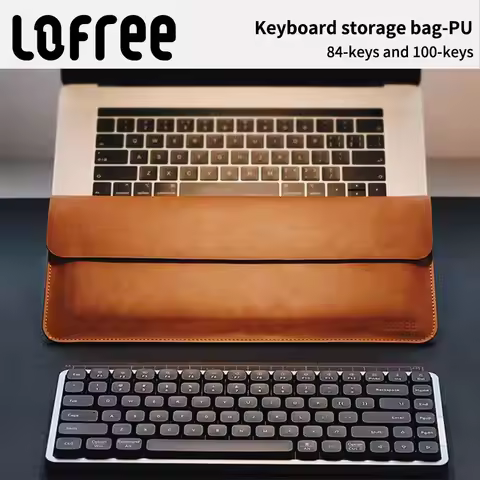 Lofree Keyboard Storage Bag PU Leather Scratch-Resistant Durable Dustproof Portable for Travel Offic