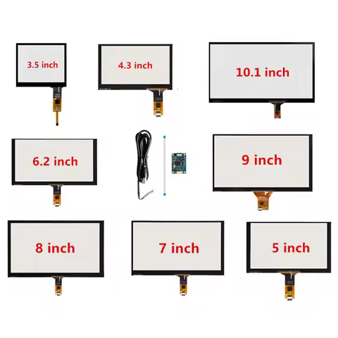 3.5/4.3/5/6.2/7/8/9/10.1 Inch Raspberry Pi Industrial Equipment PC Car Capacitive Digitizer Touch Sc