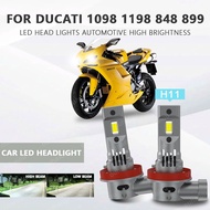 1/2Pcs Canbus H11 H8 H9 Motorcycle LED Headlight High/Low Bulbs Kit For Ducati 1098 1198 848 899 EVO