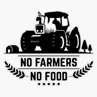 Support Farmers Outfit No Farmers No Food Bumper Sticker Vinyl Decal