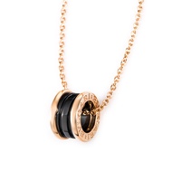 98 New Bvlgari Bvlgari Black Ceramic Spring Necklace B.ZERO1 Rose Gold Necklace Major Price 25900
