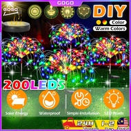 Outdoor Solar Fireworks Light 150/200LED Solar Ground Plug Fireworks Light Pelita RAYA Lampu Solar G