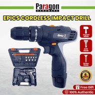 Epics 12v Cordless Impact Drill 3 Function 1007-F 【6 MONTHS WARRANTY】 Hammer Drill Impact Screwdriver Gerudi Elektrik