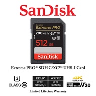 SanDisk Extreme PRO 512GB SDHC UHS-I U3 V30 (Up to 200MB/s / 140MB/s Read) SD Memory Card