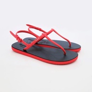 Sandal Fipper Strappy Original for Ladies / Woman - Black & Red