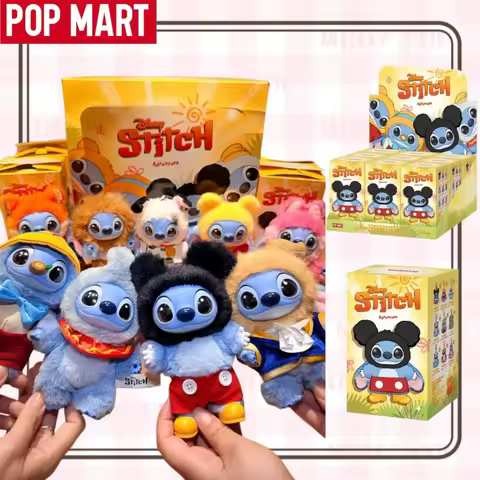 POP MART Stitch Adventure Series Blind Box Vinyl Plush Keychain Backpack Pendant Collection Mysterio