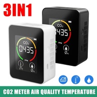 3 In 1 LCD CO2 Meter Air Quality Temperature Automatic Calibration Carbon Dioxide Detector 400-5000P
