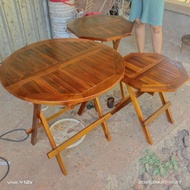 Full Finish Teak Folding Table 70x70x70