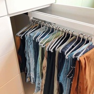 Gantungan Baju Tarik dengan Rel Dapat Ditarik Rak Lemari Pakaian Wardrobe Gantung