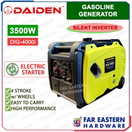 DAIDEN Gasoline Generator Silent Inverter Genset w/ Wheels Manual &amp; Electric Starter 3500W DIG-4000i