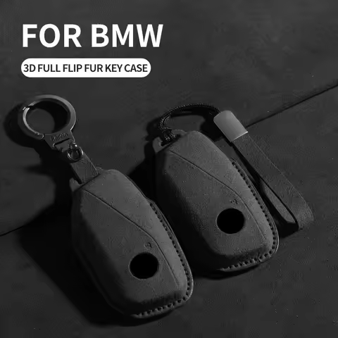 Suede Leather Car Remote Key Case Cover Shell For BMW 7 Series G70 G09 XM U06 G81 M3 i7 X7 G07 LCI i