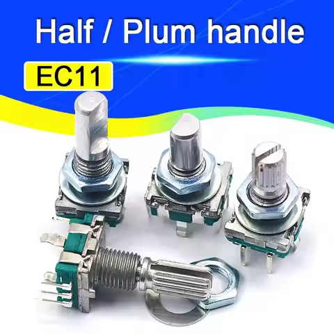 2-40PCS Half / Plum axis rotary encoder,handle length 15mm / 20mm code switch/ EC11 / digital potent
