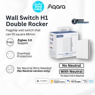 AQARA H1 Smart Wall Switch (Double Rocker) Requires ZigBee AQARA HUB, Remote Control Light Switch fo