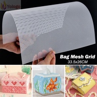 YOLOGO Canvas Bag Sheets, Plastic 7CT Bag Mesh Grid, White 33.5x26CM Bag Rug