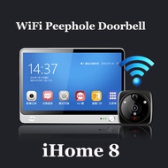 iHome 8 Wireless Video Door Phone Smart WIFI Peephole Doorbell Intercom 7 inch TFT Capacitive LCD
