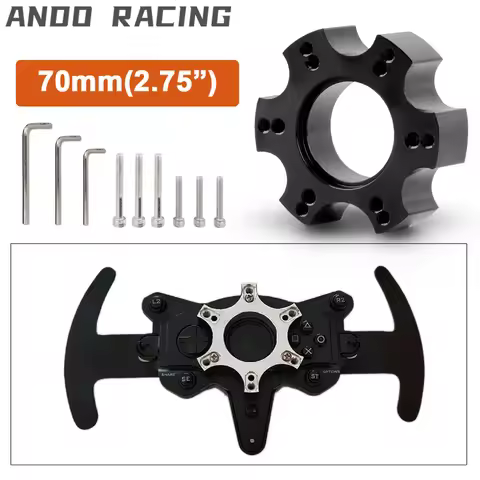 Aluminum 70mm Steering Wheel Adapter Plate For Thrustmaster T300RS 13-14 Inch Racing Car Steering Wh