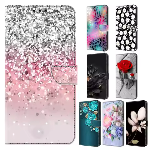 Flip Leather Case For Nokia G10 G11 G20 G21 G22 60 G300 3D Fashion Flower pattern Painted Wallet For