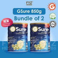 [2 Bottles] GoodMorning GSure NEW Enhance Formula 850G | Plant Based Nutrition | Good Morning GSure 