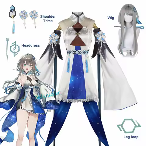 Guizhong Cosplay Costume Game GenshinImpact Gui Zhong Cosplay Wig Costume Haagentus Uniform Outfit D