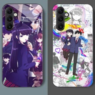 Komi Can't Communicate 03 Glass Phone Case For Samsung Galaxy A55 A54 A35 A36 A14 A53 A15 A34 A25 A0