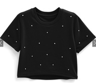 เสื้อยืดแขนสั้นทรงสลิมฟิตสำหรับผู้หญิงจาก GRL Tokyo Beauty เสื้อโปโลคอตั้งแขนสั้นทรงปกติ 100% Polyes