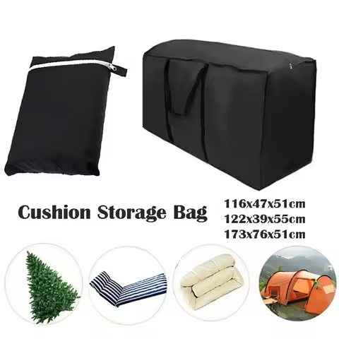 Garden Furniture Cushion Storage Bag Waterproof Anti-UV Rectangle Rip Proof 210D Oxford Fabric Chris