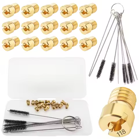 16pcs #80-118 Brass Carburetor Main Jet Kit Fit for Nibbi Keihin Nibbi Keihin CVK PE PZ CV VB VD VE 