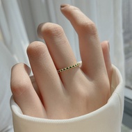 Jewelry Lover - Ring-52 - 925 Silver Ring with 16K Gold Plating - Eirene - Korean Style