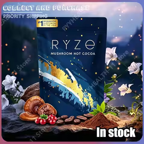Mushroom Cocoa Powder Sleep Supplement with 6 Adaptogenic Mushroom Blend Reishi L-Theanine and Glyci