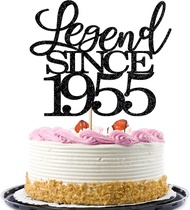 legend since 1955 cake topper 70th birthday happy birthday cake topper men and women cheer 70 years 