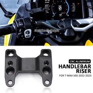 Suitable for Yamaha TMAX 560 TMAX560 2022 2023 CNC Aluminum Handlebar Heightening Kit Handlebar Heightening Riser Clamp Heightening Pad