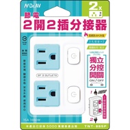 NDr.AV Shenggang Power Saving 2 Open 2 Plug Splitter (Blue Insert) TNT-865P