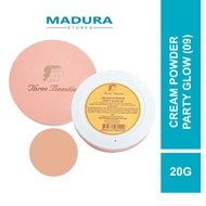 Three Beauties Cream Powder Party Glow (09) 20g (Bedak Compact)