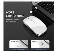 tablet wireless mouse slim USB type c 2 in 1 laptop ultra thin tipis bagus mahal terbaru 2.4 ghz