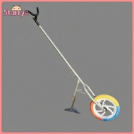 Sunnimix Lightweight Wheel Hoe Curved Handlebar Tilling Tool Metal Frame Manual Weeder for Garden Fi