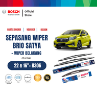 Bosch Wiper Depan dan Belakang Mobil Honda Brio Satya Advantage 22 dan 16 inchi dan H306
