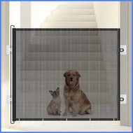 Cat Door Gate Cat Gate Indoor Stairway Retractable Safety Mesh Fence No Drilling Barrier Childproofi