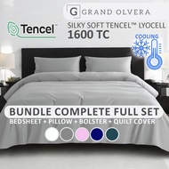 (New Arrival) | TENCEL 1600TC Cooling Bedsheet Set with Quilt Cover | Lyocell | Soft and Breathable