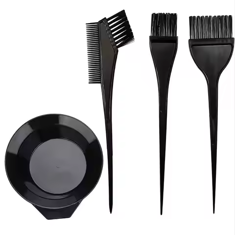 Hair Dye Color Brush and Bowl Set, Color Bowl Brushes Tool Mixing Bowl Kit Tint Comb for Hair Tint D