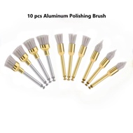 10Pcs  Aluminum Polishing Brush Latch Flat Bowl Tapered Universal Polisher Brushes