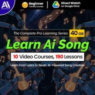 190 AI Songwriting And Song Making Video Course Bundle | 10 Set Video lesson | Suno Ai | Make Song W